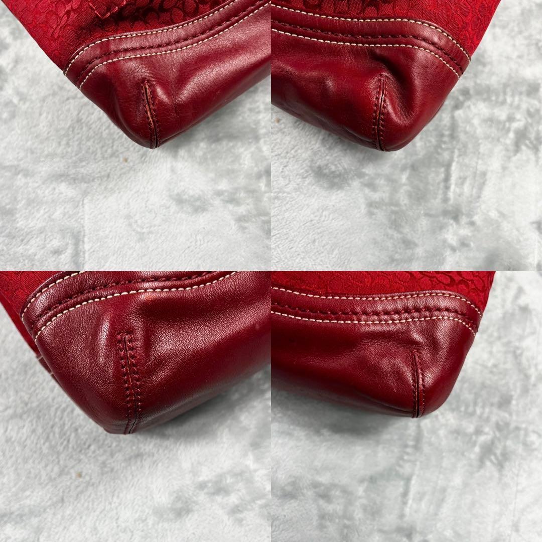 COACH コーチ ハンドバッグ シグネチャー レッド 赤