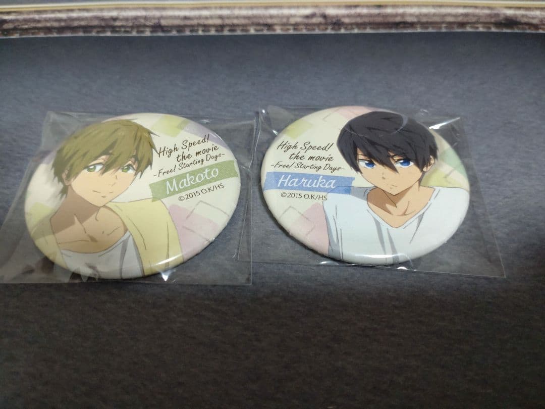 ハイスピード Free! 缶バッジ 七瀬遙 橘真琴
