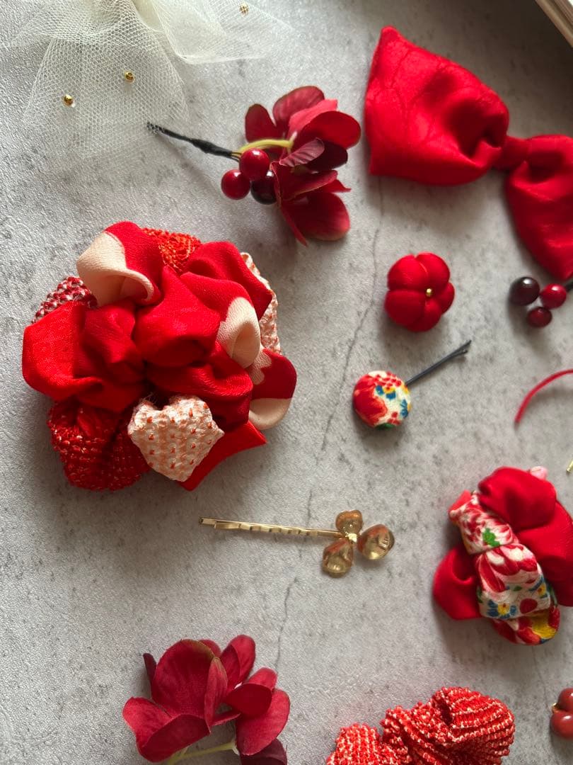 r*︎様 七五三　七五三髪飾り　ヘッドドレス　着物髪飾り　リメイク髪飾り　059