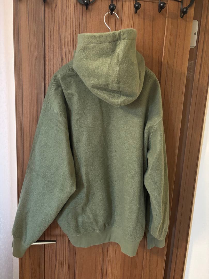Supreme ボックスロゴ　インサイドアウトパーカー オリーブグリーン　L