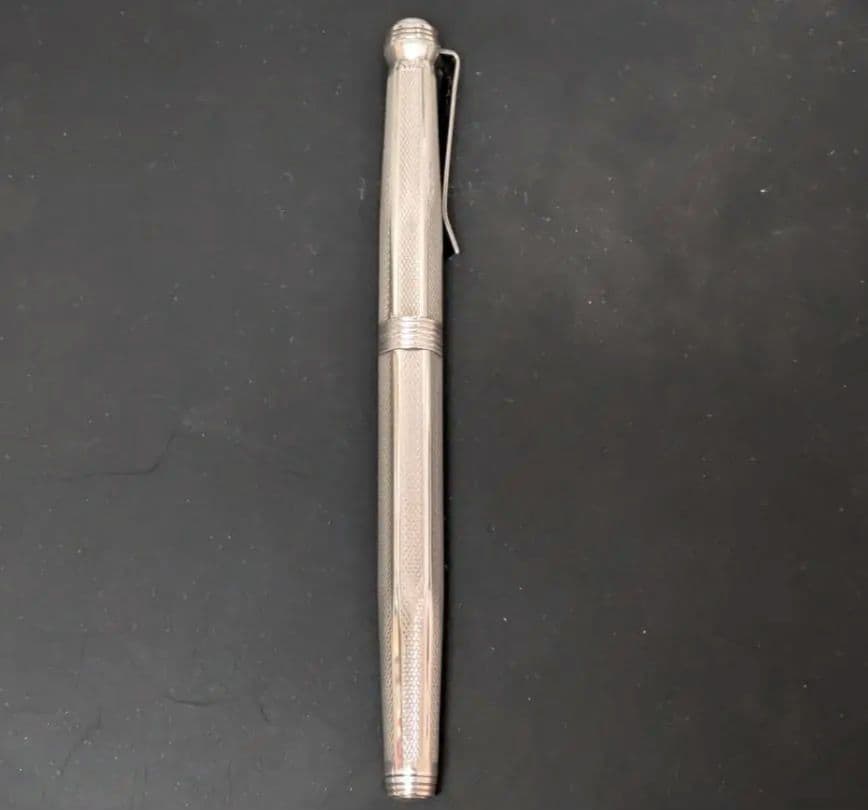 クレオ スクリベント リネア アルト スターリングシルバー 万年筆 F 18k