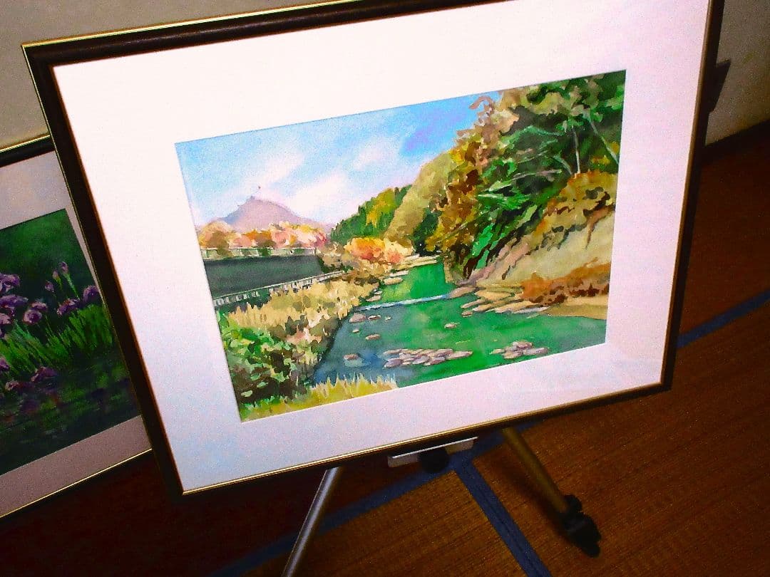 水彩画 秋の景色