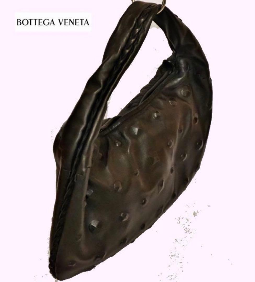 BOTTEGA VENETA ショルダーバッグ スタッズ 黒 カーフスキンレザー