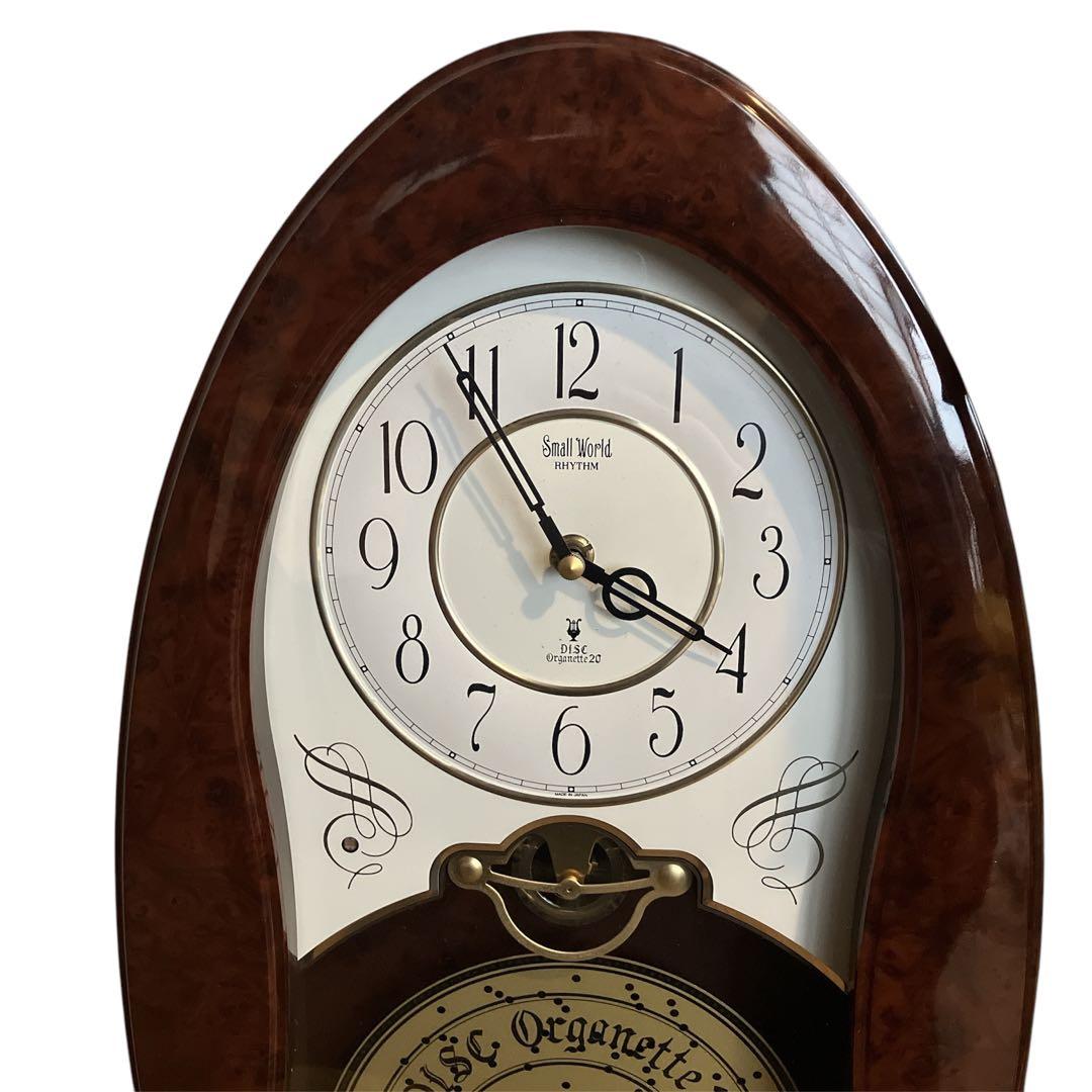 SMALL WORLD リズム時計 オルゴール時計　4MH730RN