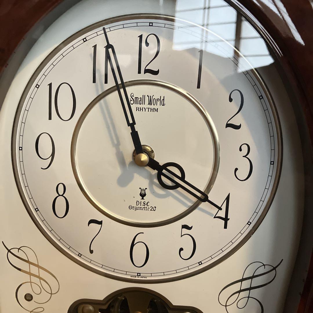 SMALL WORLD リズム時計 オルゴール時計　4MH730RN