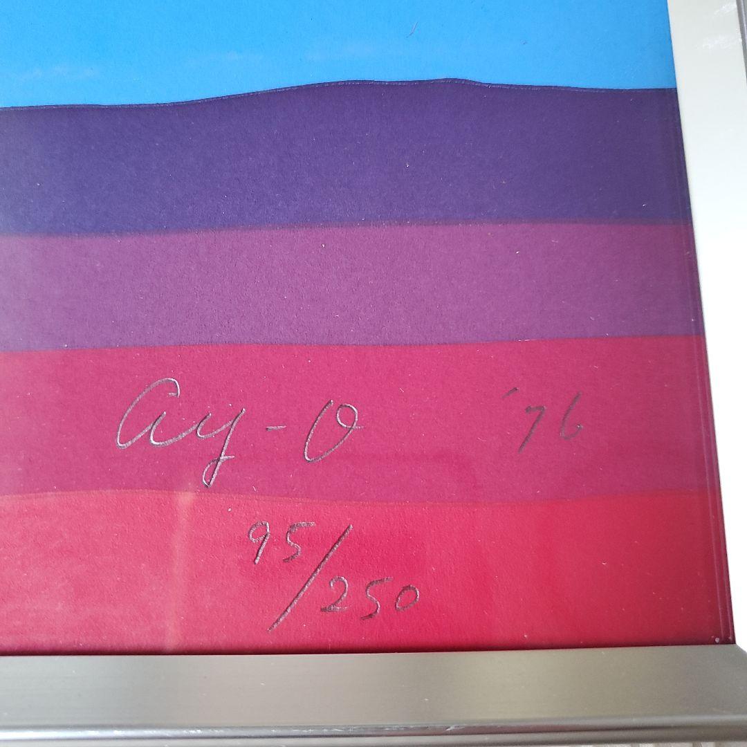 ay-o 靉嘔 1976 250部限定 花 アイオー 虹の画家 シルクスクリーン