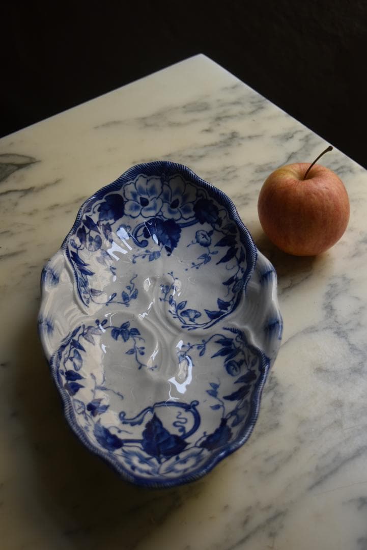 フランス19世紀 クレイユモントロー ラヴィエ皿 フローラ アンティーク