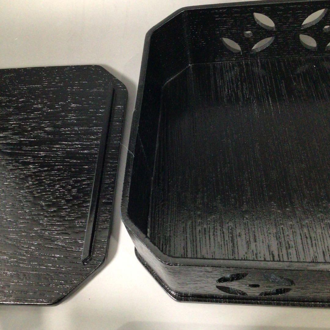 Ｓ９５　縁高　『山中塗』『助田宗明作』『七宝透し』『五段重』　共箱菓子器