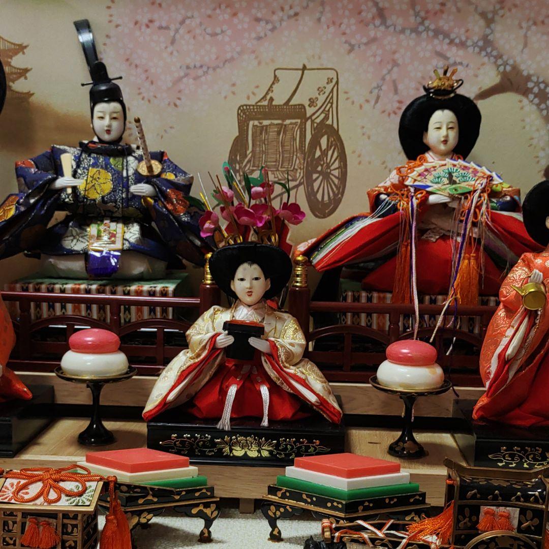 昭和レトロ 雛人形三段飾り