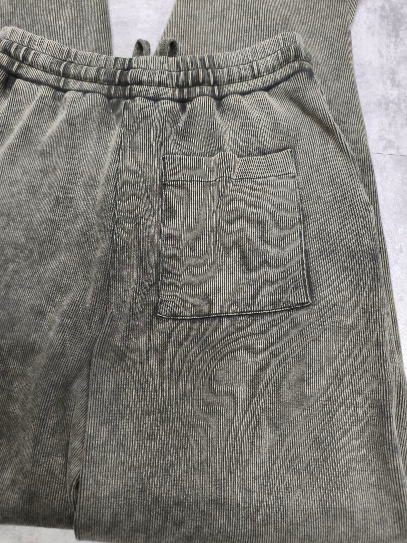 ZARAザラ ヴィンテージ エフェクト リブ クロップド フーディ セットアップ