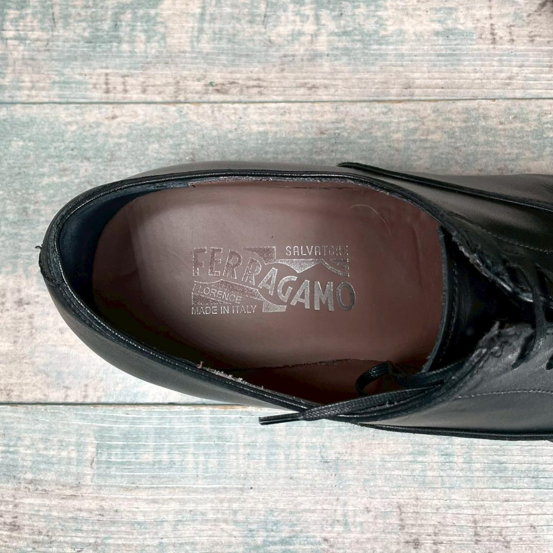 美品 Ferrgamo 最高級 ドレスシューズ ストレートチップ 8 2E