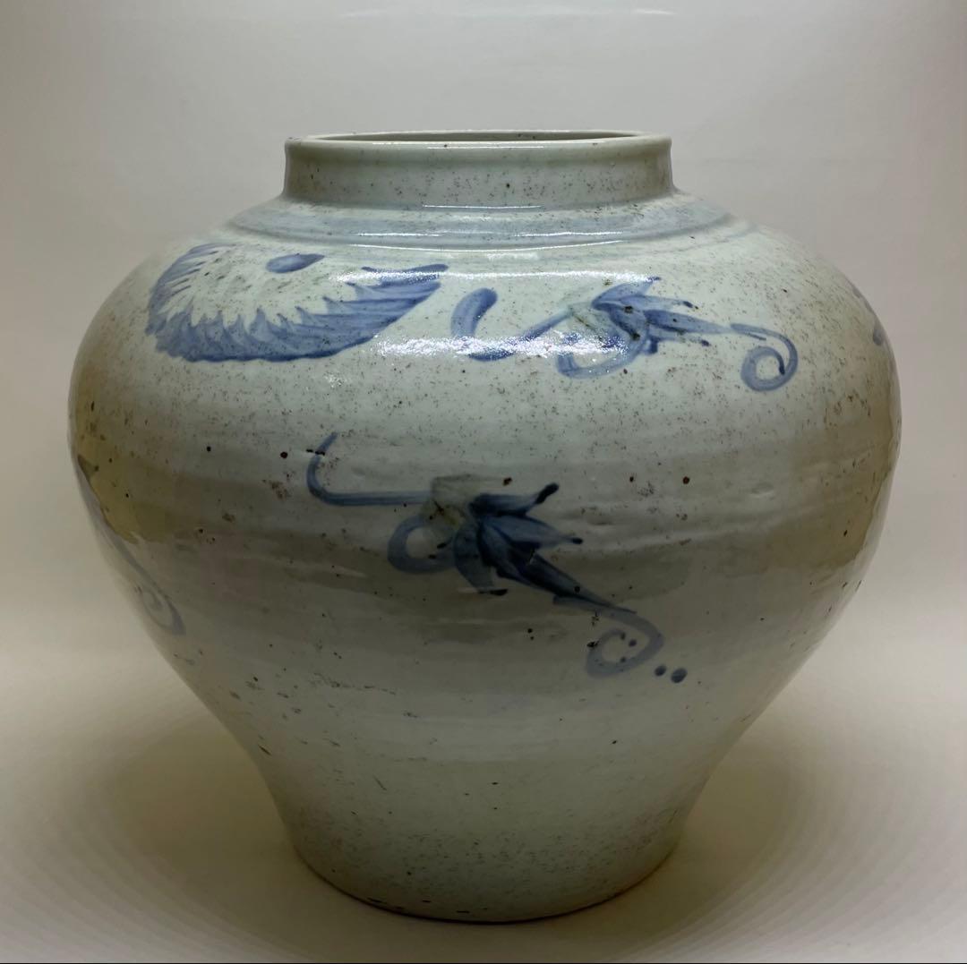 シャープな煎茶急須！長鳳作 白磁に染付 蘭紋 煎茶道 急須 工芸品