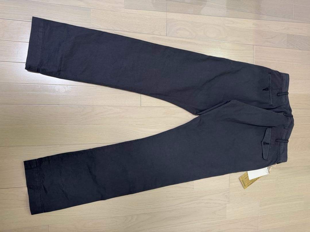 RRLブラック ガーメントダイ オファサーズ トラウザー 墨黒 33/32 新品