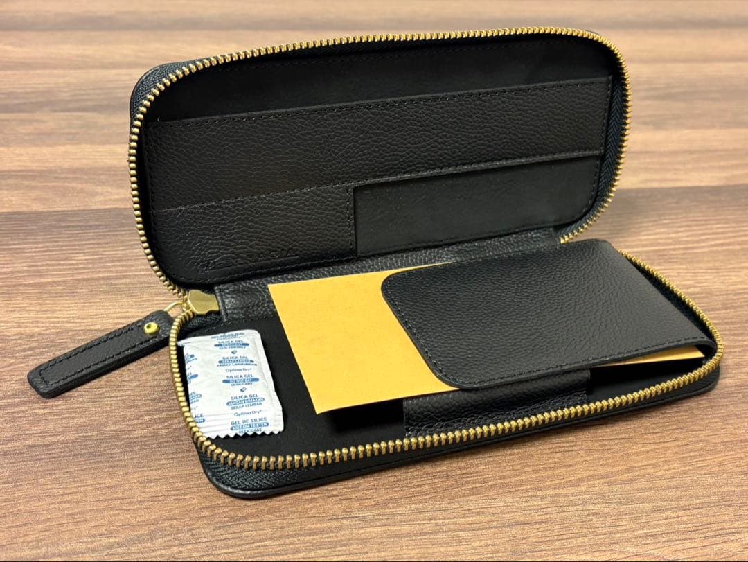 バハギア Bahagia&Craft ラウンドジップペンケース ブラック