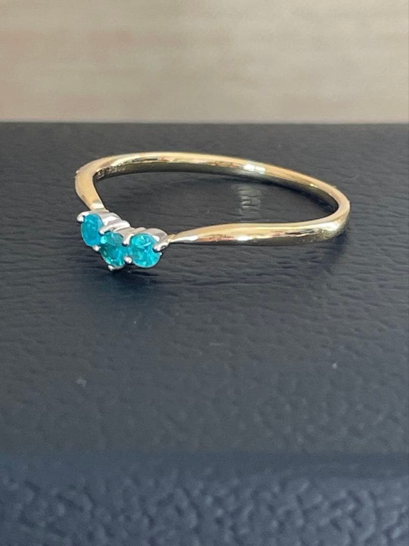 パライバトルマリンpt900、k18リング