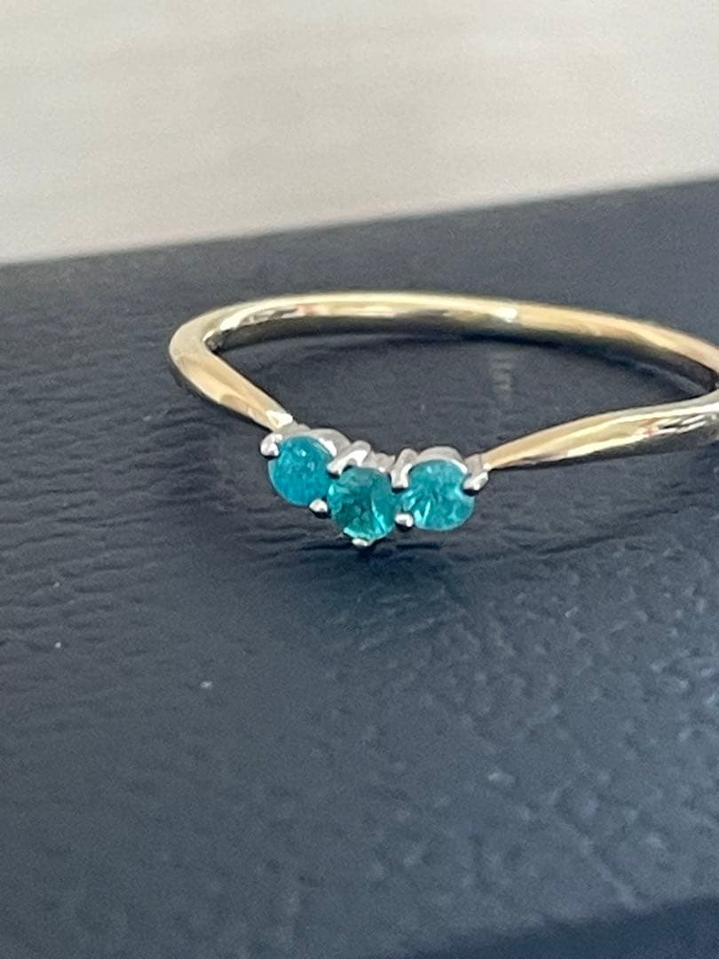 パライバトルマリンpt900、k18リング