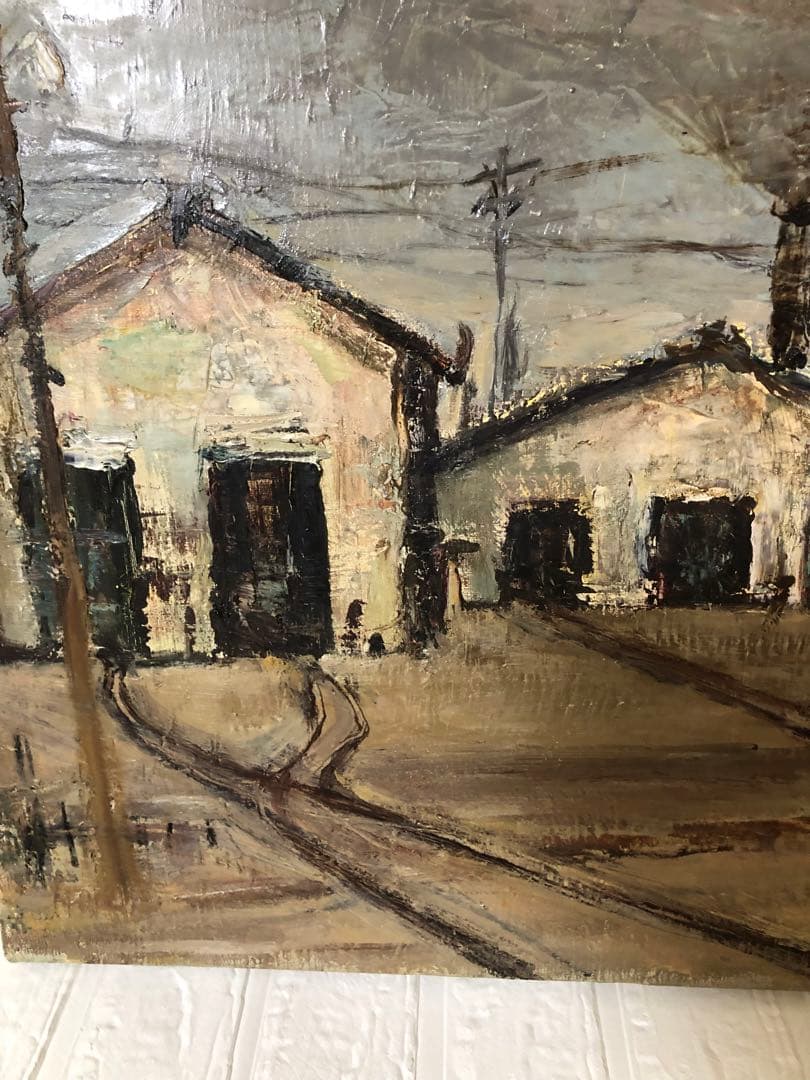 油絵（鉄道倉庫）Ｆ10