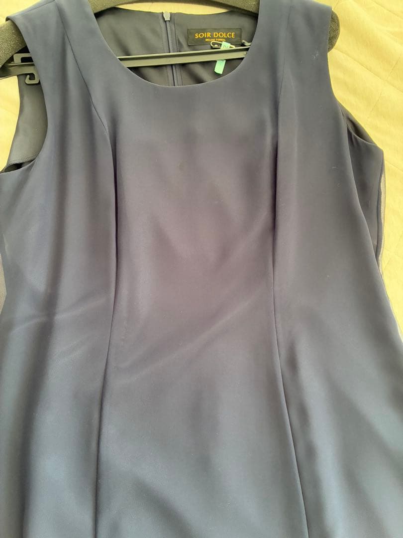 【soir dolce】ノースリーブ ネイビー ドレス