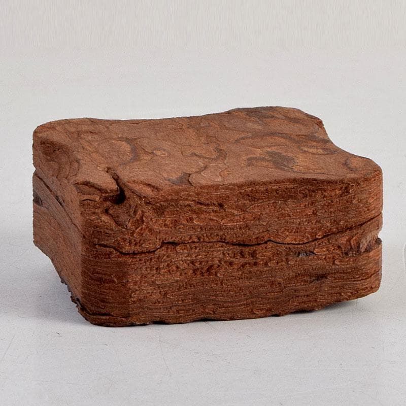 茶道具　松皮香合　表千家 十二代 宗左（惺斎）花押　共箱　V　8834