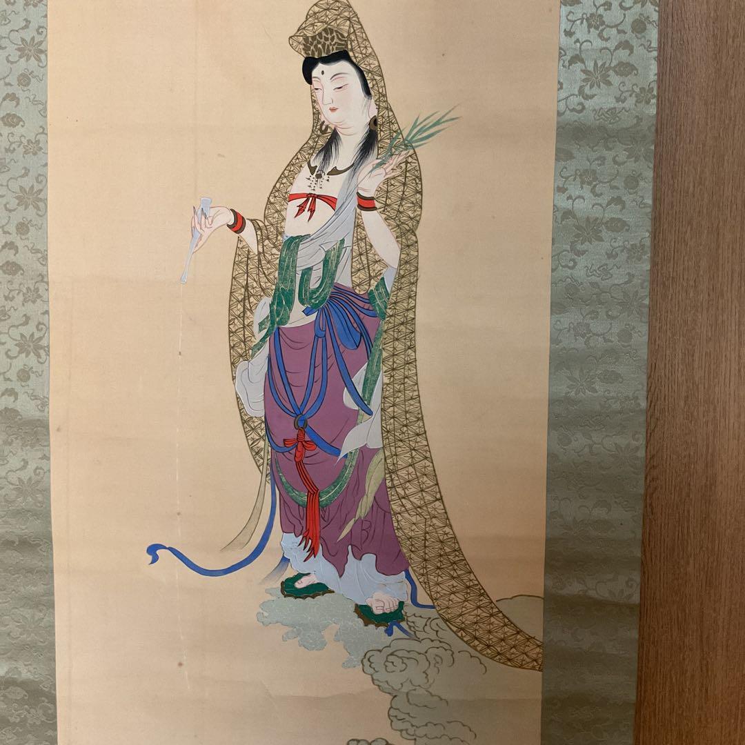 橋本雅邦 【 国宝 悲母観音図 狩野芳崖 】 橋本雅邦による、写画