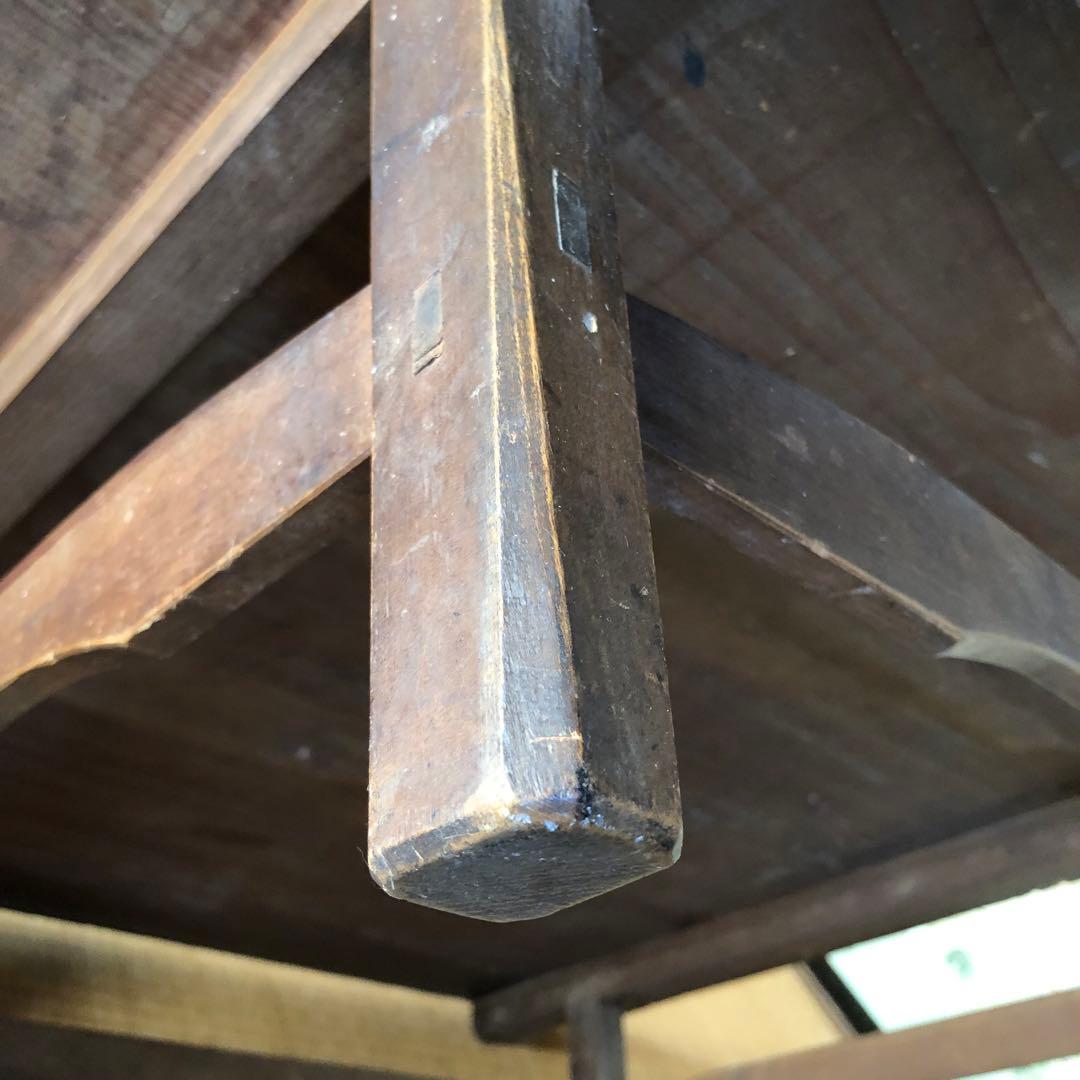 アンティーク 木製座卓 ちゃぶ台 柿渋 送料込み