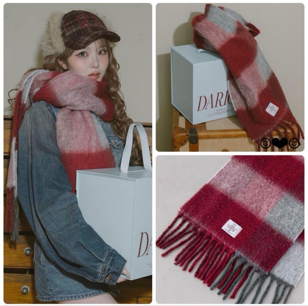 ダーリッチ darich チェックボリュームマフラー ノベルティ - メルカリ