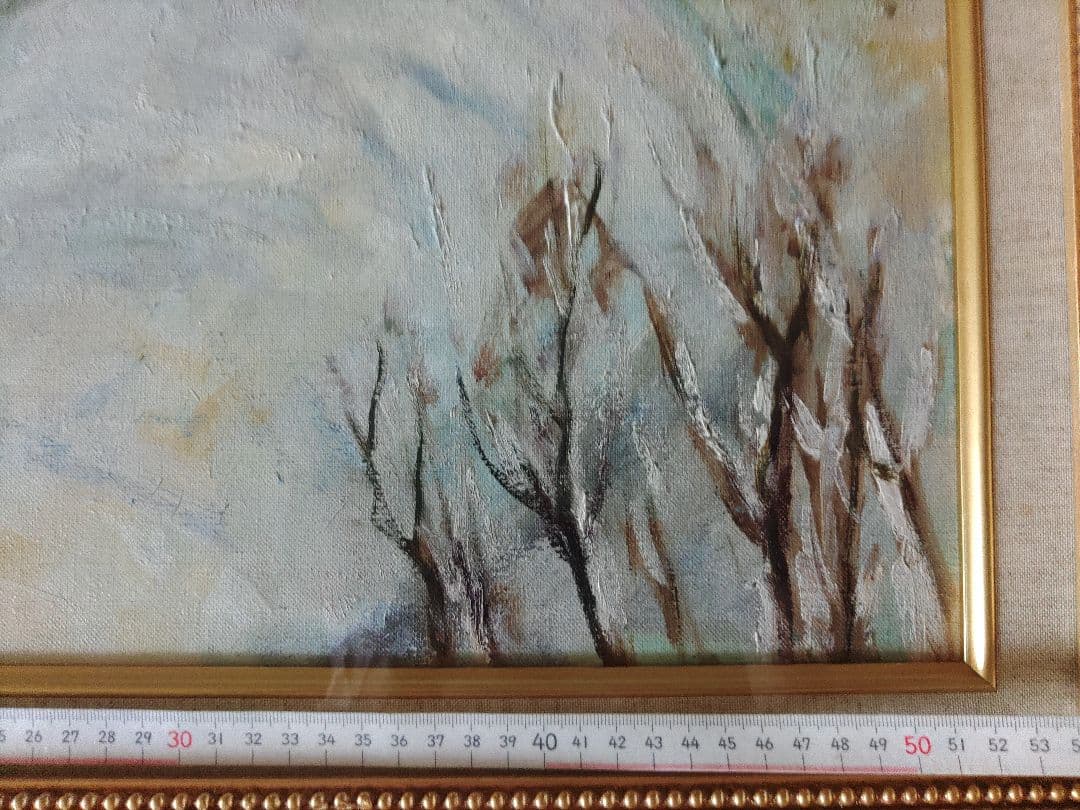 神野正保画伯　白亜会会員　大山雪河原　油彩画　油絵　優しい絵画　暖かみのある絵