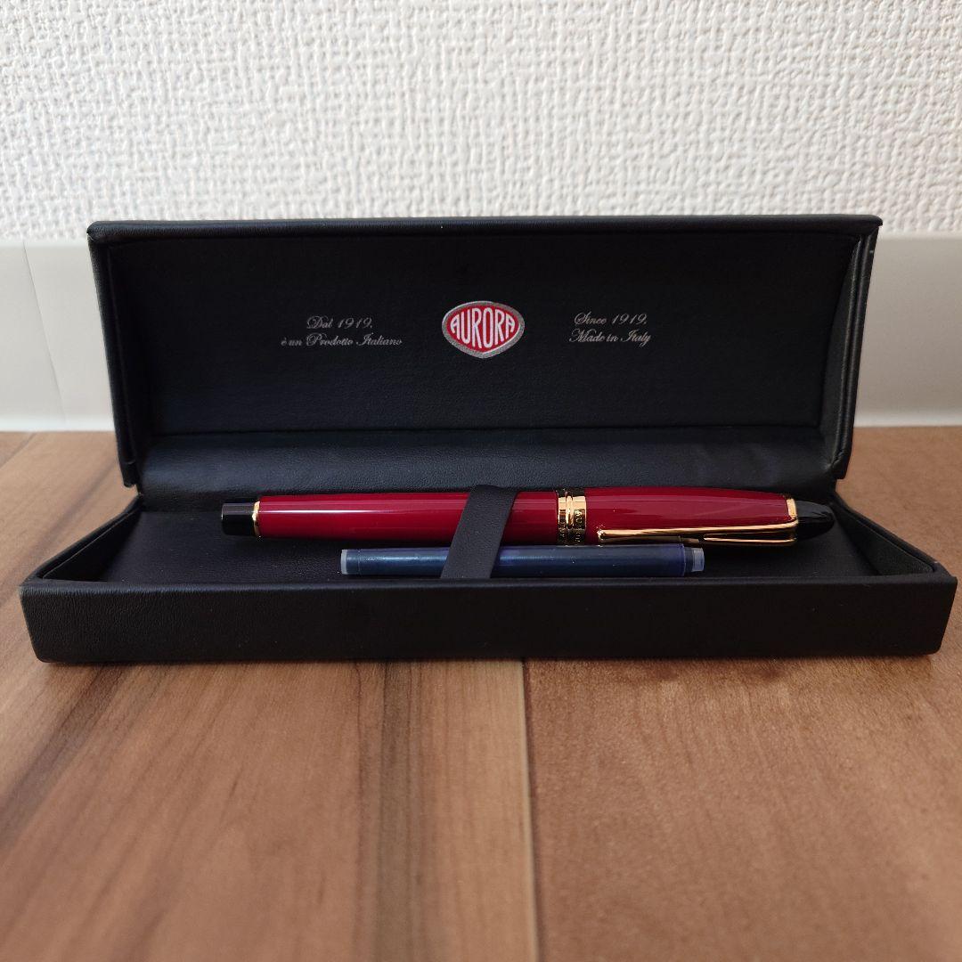 AURORA イプシロン 万年筆 ボルドー インク付き