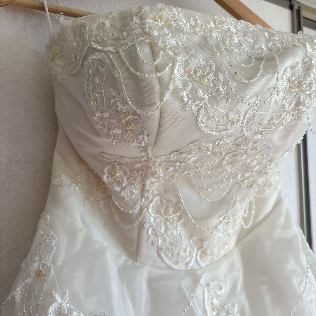 white dress 約9号 約Mサイズ(ウエディング結婚式・発表会・演奏会