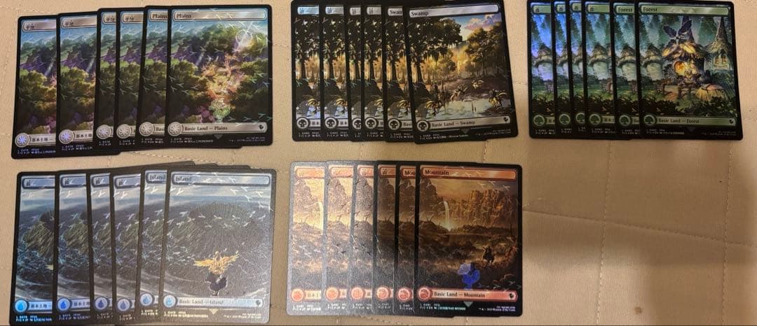MTG チョコボバンドル　トラックfoil基本土地 5種 各6枚セット 計30枚 MTG チョコボトラックfoil 基本土地 10枚セット ファイナル