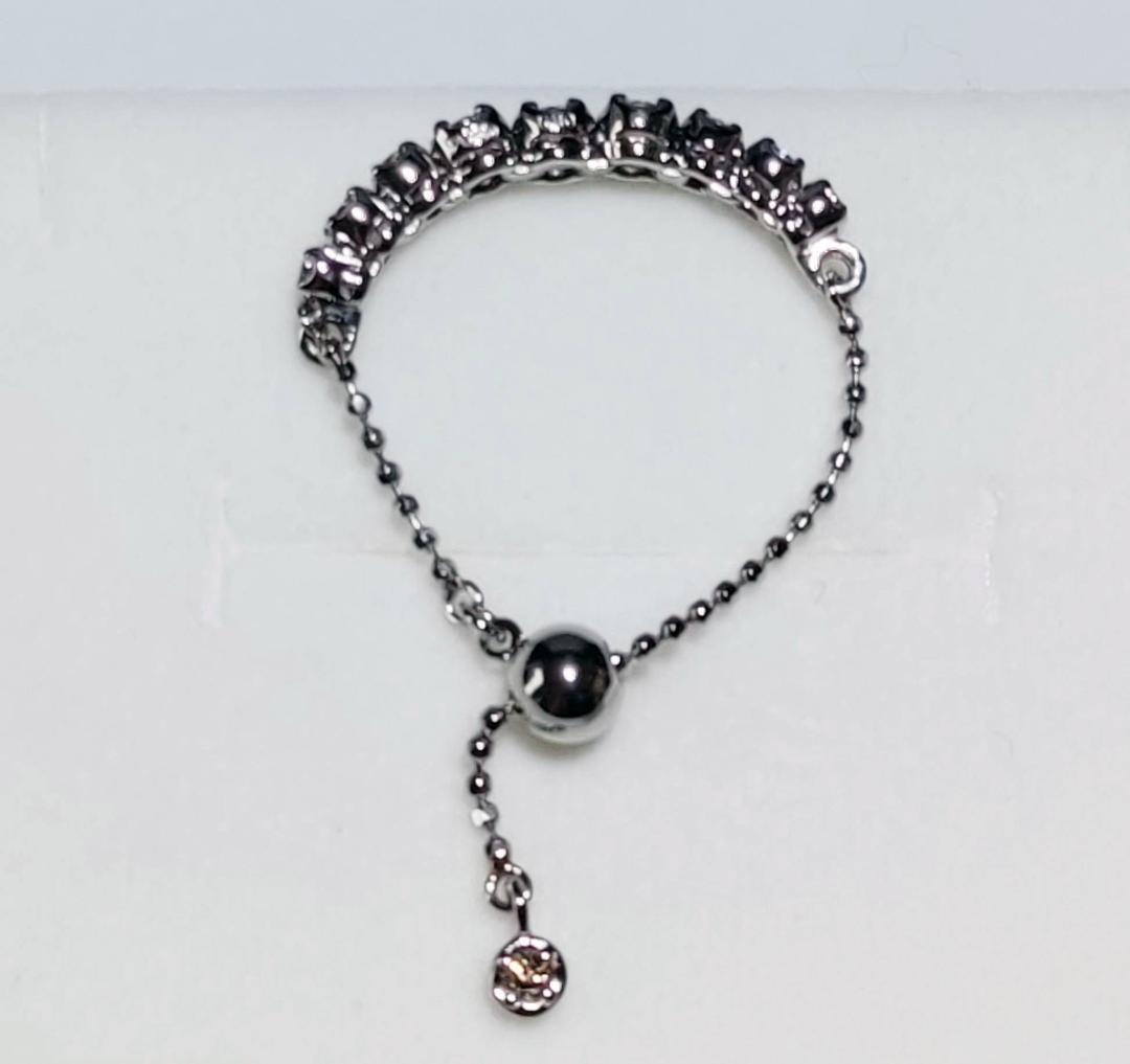 PT950 リング 指輪 ダイヤ 0.1ct フリーサイズ