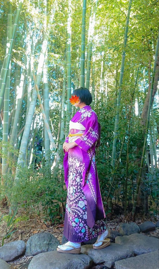 辻が花 振袖 桐屋(翠山工房)謹製 正絹