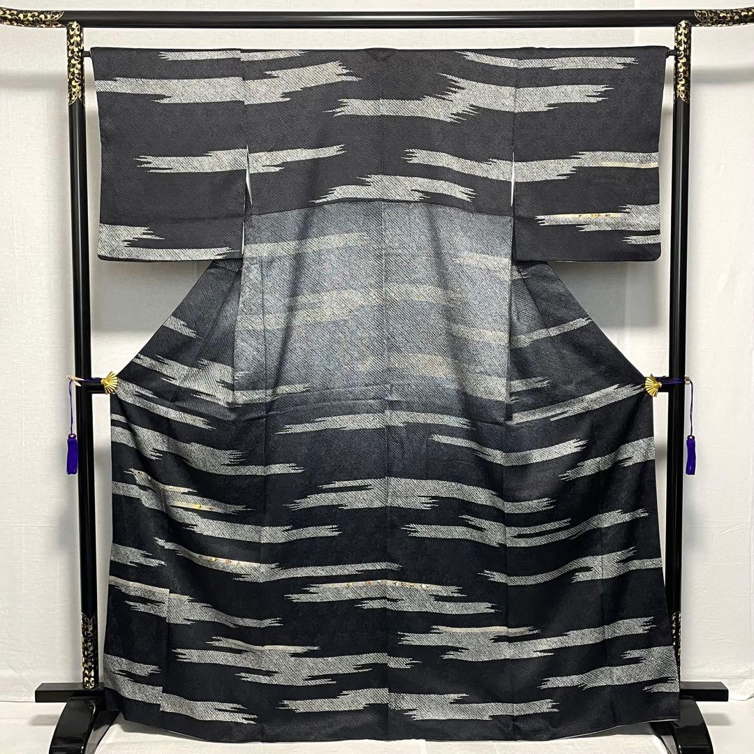 D831 訪問着 絞り 花刺繍 正絹 着物 袷 極美品 絞り訪問着 女性