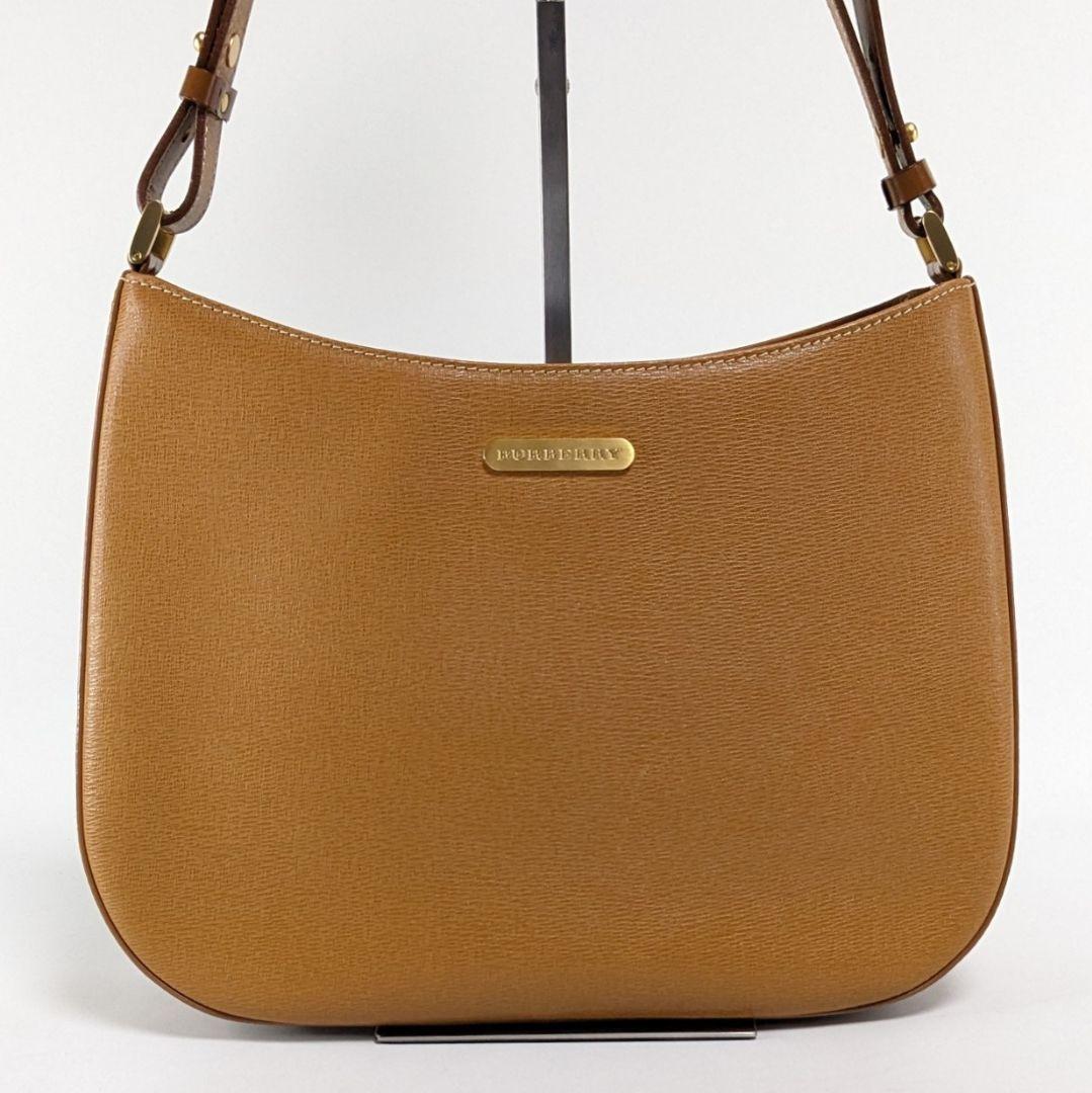 美品　バーバリー　ワンショルダーバッグ　ノバチェック　サフィアーノレザー　肩掛け