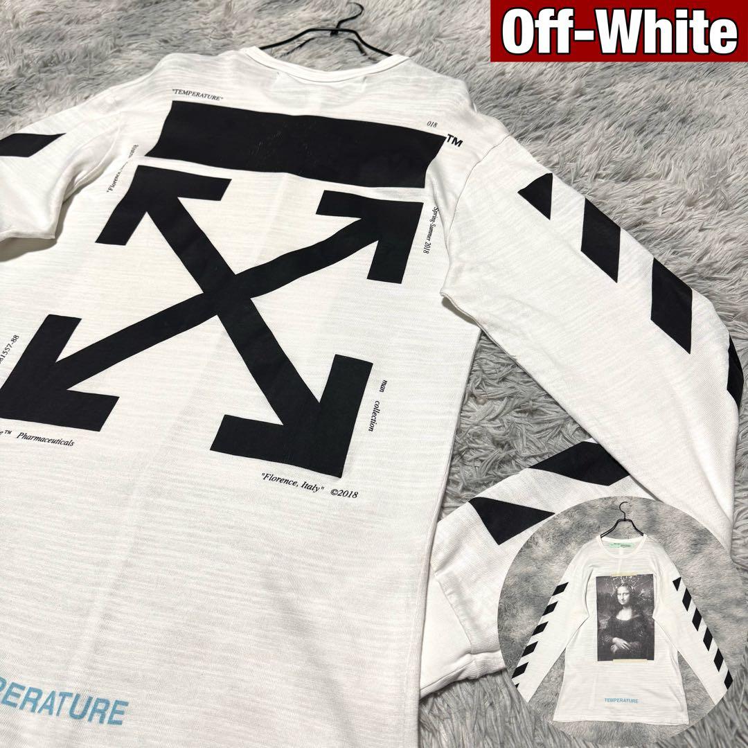 offwhite ロンT オフホワイト 希少デザイン】Off‑White オフホワイト