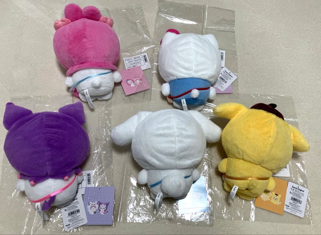 ちいかわ サンリオ コラボ ぬいぐるみ コンプリート ５種セット