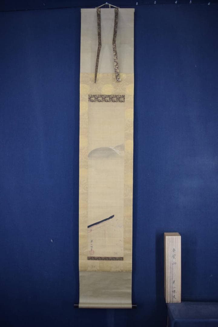 【真作】英一蝶/吉野山桜図/鳥居図/掛軸☆宝船☆Z-398