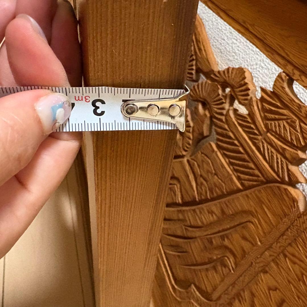 欄間 芸術 木製彫刻アートパネル 松の木 城