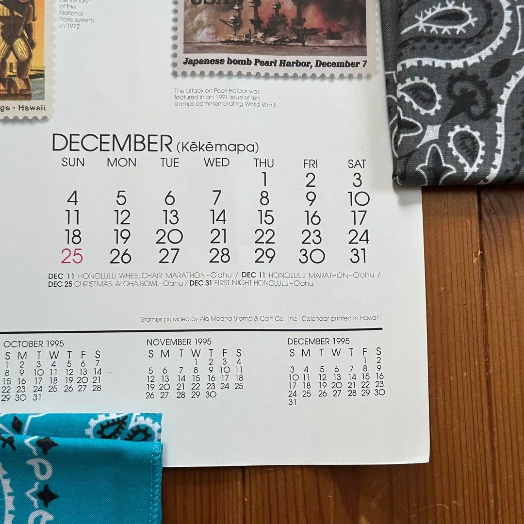 94年旧ロゴHAWAIIAN AIRハワイアン航空オリジナルカレンダーポスター2