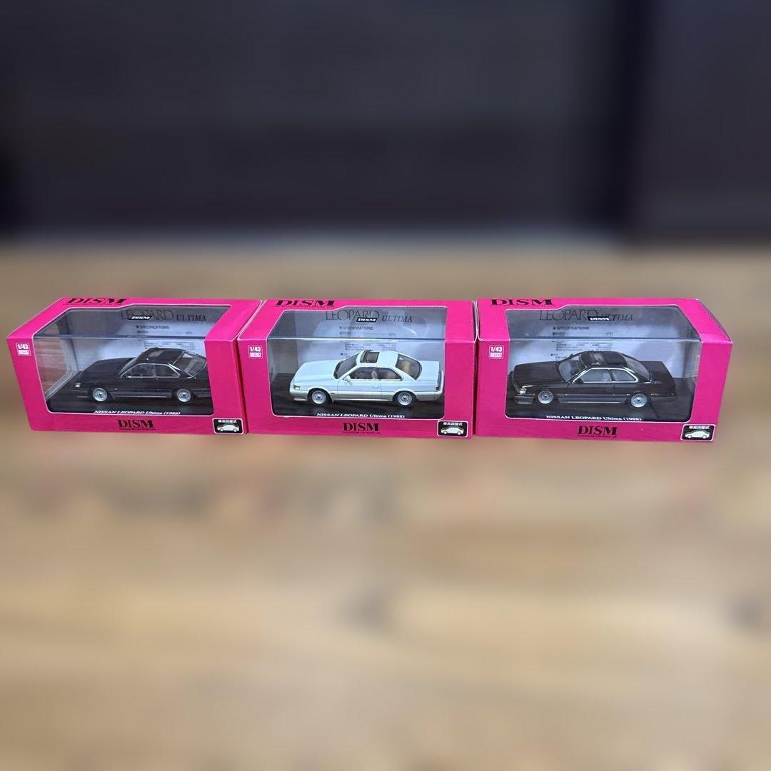 Nissan Leopard Ultima 1/43 DISM 後期３代セット Nissan Leopard Ultima 1/43 DISM 後期3代セット Nissan Leopard
