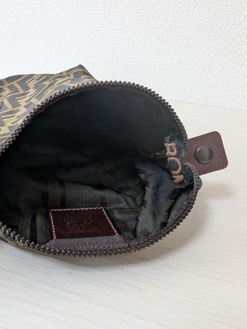 【美品】FENDI フェンディ バニティ ハンドバッグ ズッカ柄 キャンバス