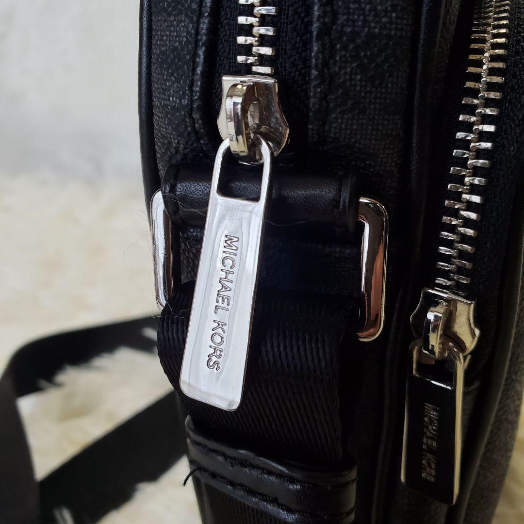 【美品】MICHAEL KORS ショルダーバッグ MKロゴ シグネチャー 黒