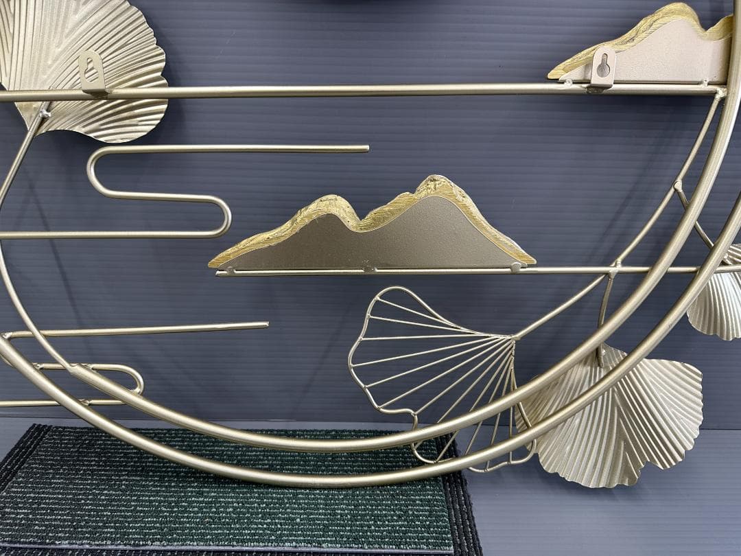 ウォールクロック　壁掛け時計　真鍮　ゴールド