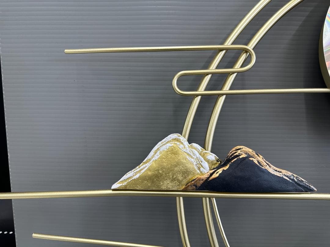 ウォールクロック　壁掛け時計　真鍮　ゴールド