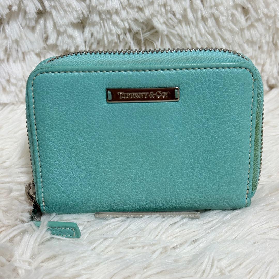 【訳あり美品】TIFFANY&CO　パース　ラウンドファスナー