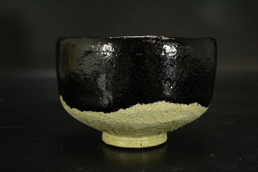 茶道具 楽入造 黒楽 抹茶茶碗 共箱 未使用(メ1365)