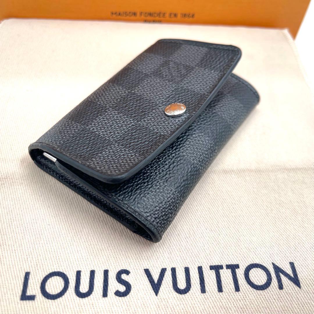 良品＞ ルイヴィトン ダミエ グラフィット キーケース キーホルダー878