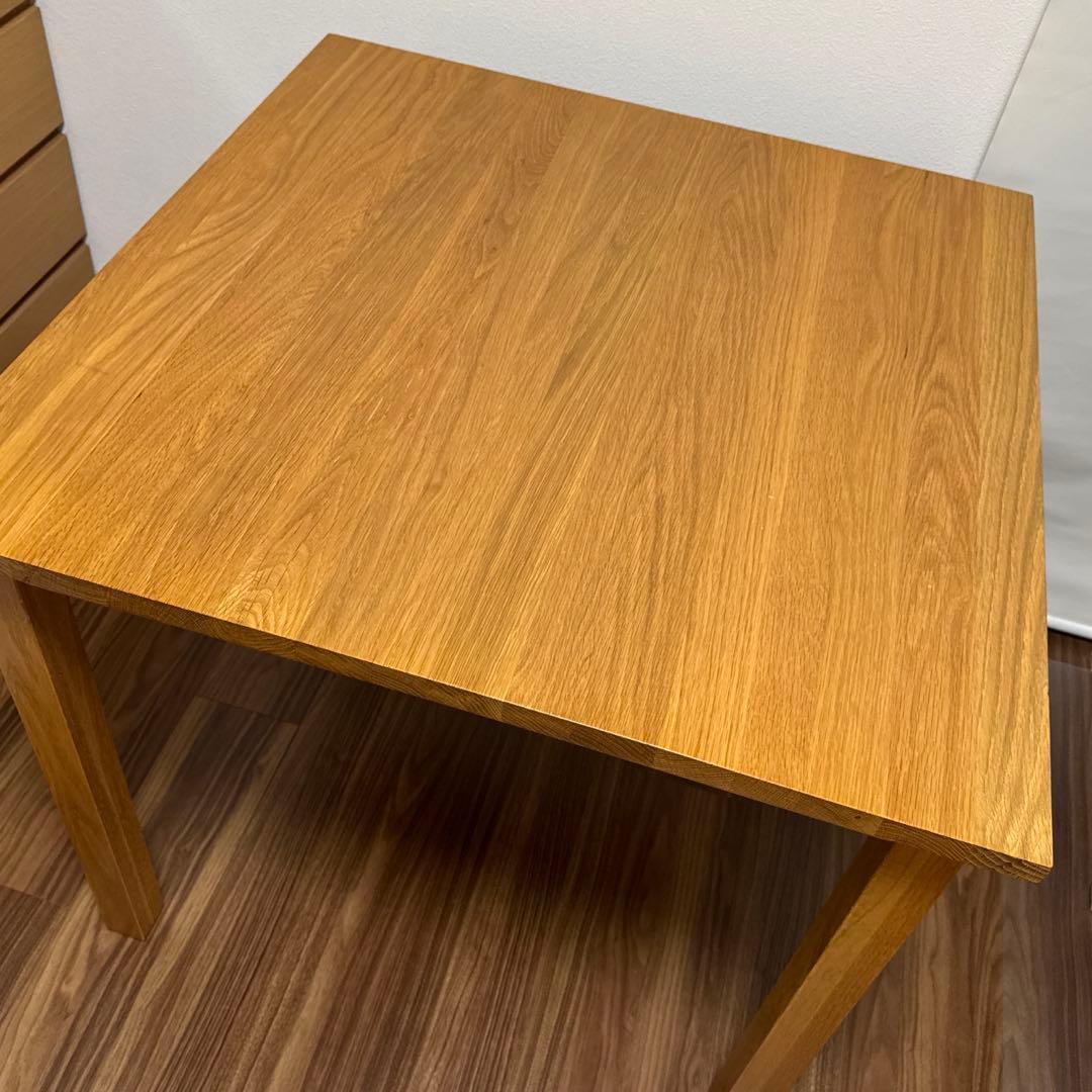 無印良品　無垢材テーブル・オーク材800x800mm