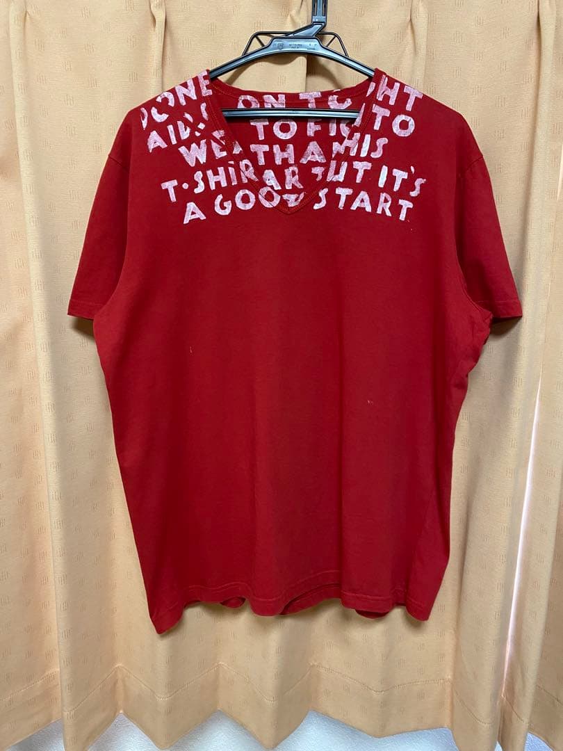 ☆極上‼️人気サイズ☆エイズ Tシャツ 赤×白 L 00SS ここのえタグ 初期物