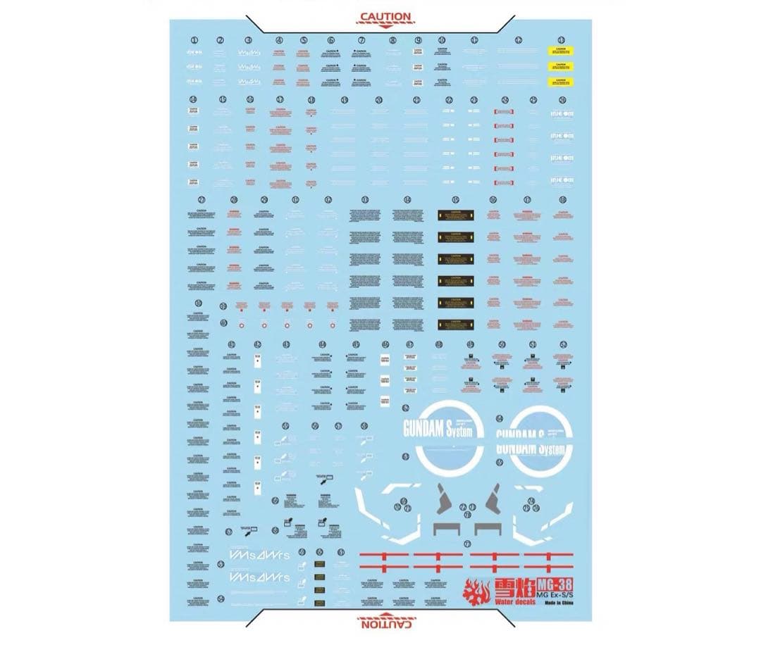 MG 1/100 ガンダムセンチネル Ex-Sガンダム用デカール - メルカリ